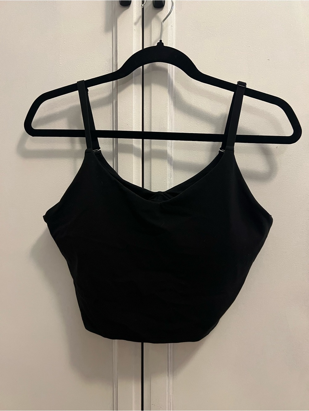 Athleta Black Lightweight V-Neck Sports Bra Tank